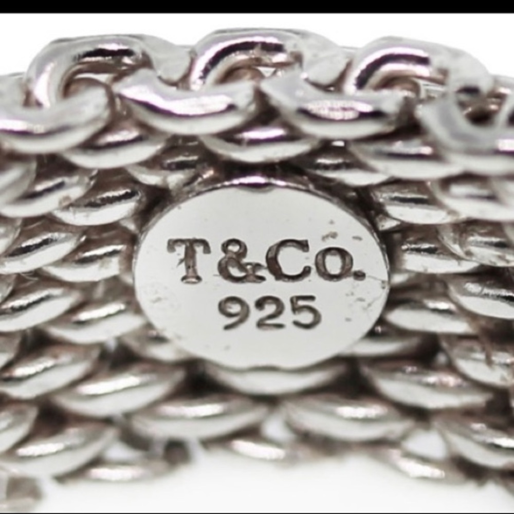 RARE- TIFFANY & COMPANY SOMERSET MESH RING- DISCONTINUED DESIGN - Picture 4 of 5